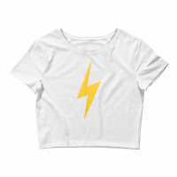 Minimalistic Design With Lightning Bolt Grunge T S Crop Top | Artistshot