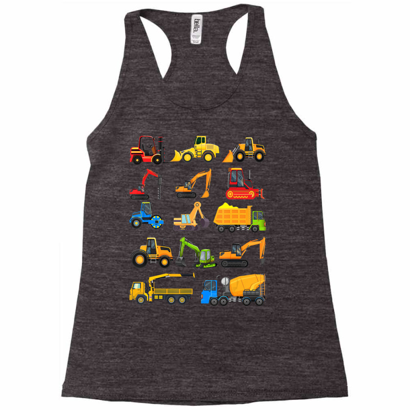 Funny Types Of Construction Excavator Gifts For Me Racerback Tank by pilarbo | Artistshot