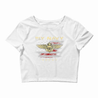 Fly Navy Shirt Classic Naval Officer Pilot Wings T Crop Top | Artistshot