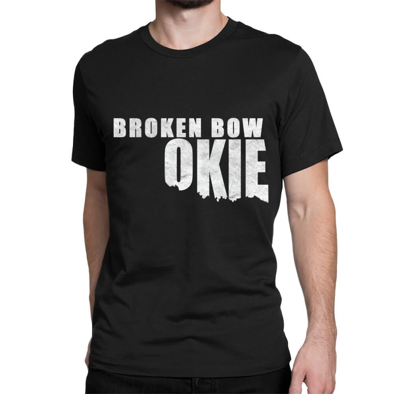 Broken Bow Okie Oklahoma Shaped Distressed Sweatsh Classic T-shirt by stelmack | Artistshot