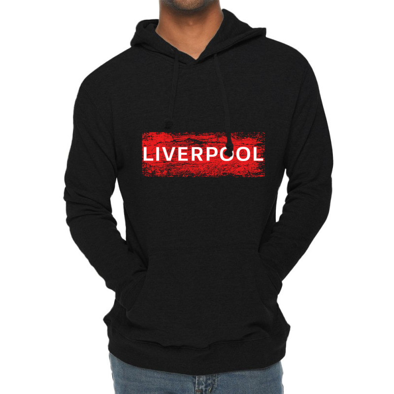 Cool Retro Grunge Vintage Look Liverpool Shirt Gif Lightweight Hoodie | Artistshot