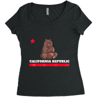 Funny California Republic State Flag Novelty Gift Women's Triblend Scoop T-shirt | Artistshot