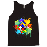 Cool Rubik Rubix Rubics Player Cube Watercolor Lov Tank Top | Artistshot