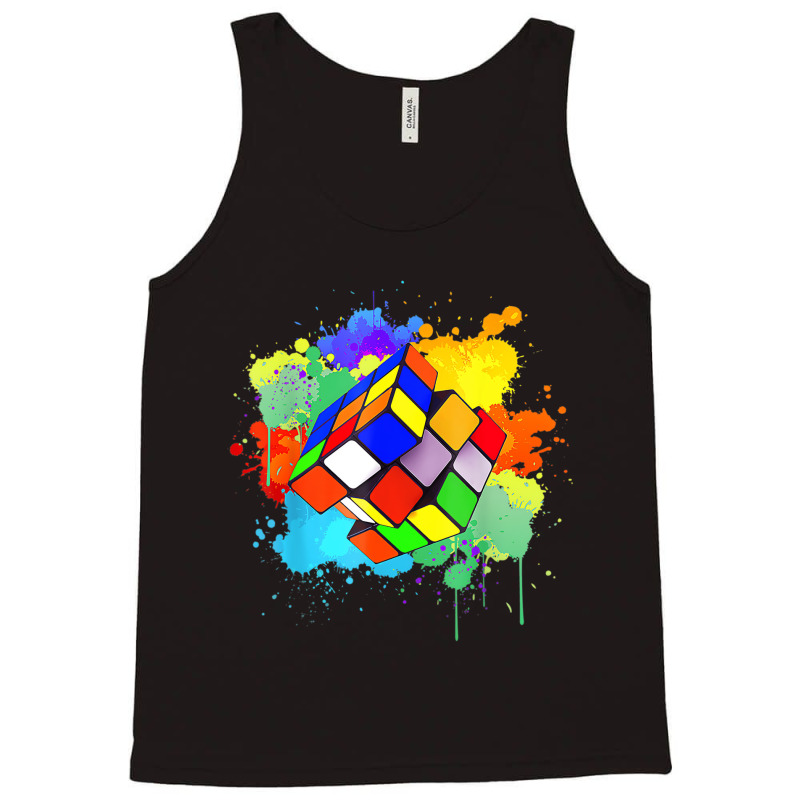 Cool Rubik Rubix Rubics Player Cube Watercolor Lov Tank Top | Artistshot