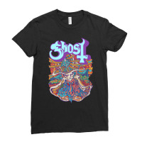 Ghost   Seven Inches Of Satanic Panic Pullover Hoo Ladies Fitted T-shirt | Artistshot