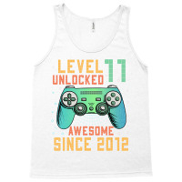 Level 11 Unlocked 11th Birthday 11 Year Old Boy Ga Tank Top | Artistshot