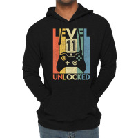 Level 11 Unlocked Shirt Funny Video Gamer 11th Bir Lightweight Hoodie | Artistshot