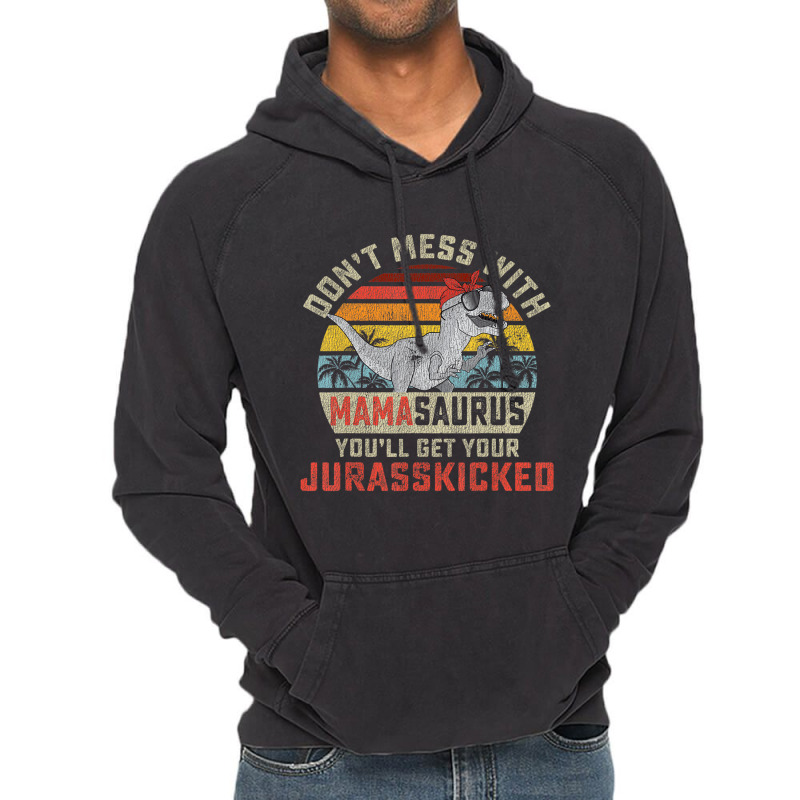 Dont Mess With Mamasaurus Youll Get Jurasskicked M Vintage Hoodie | Artistshot