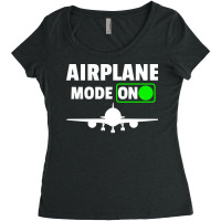 Airplane Pilot Aviation Travel 80s Women's Triblend Scoop T-shirt | Artistshot