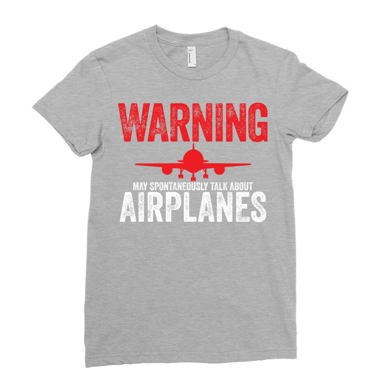 Airplane Pilot Aviator Aviation Nostalgia Ladies Fitted T-Shirt by tsbqtimatolap | Artistshot