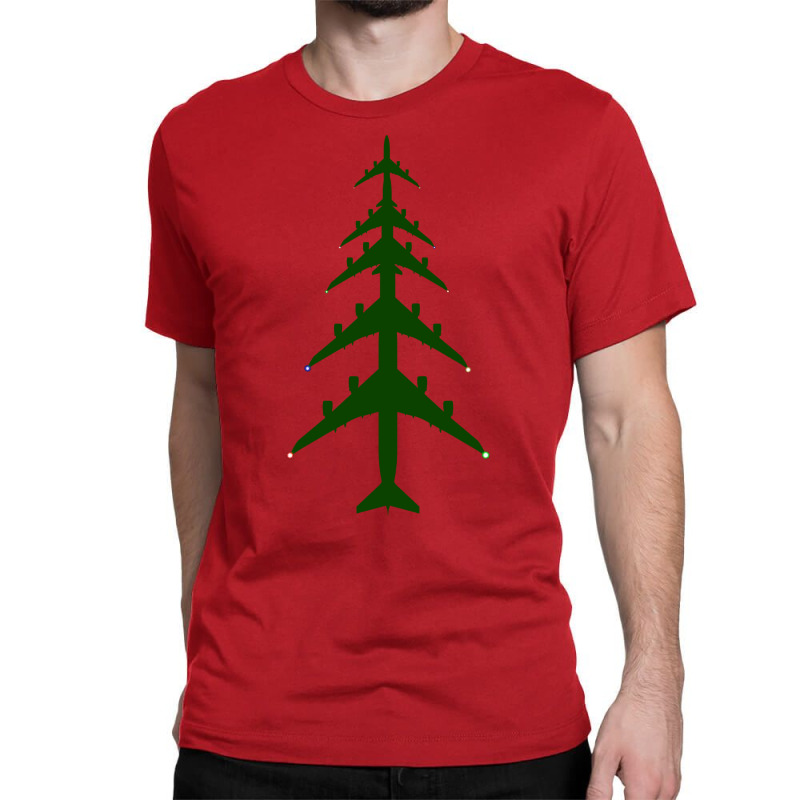 Airliner Airplane Christmas Tree Aviation Holiday Classic T-shirt | Artistshot