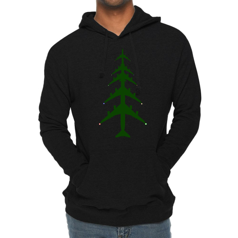 Airliner Airplane Christmas Tree Aviation Holiday Lightweight Hoodie | Artistshot