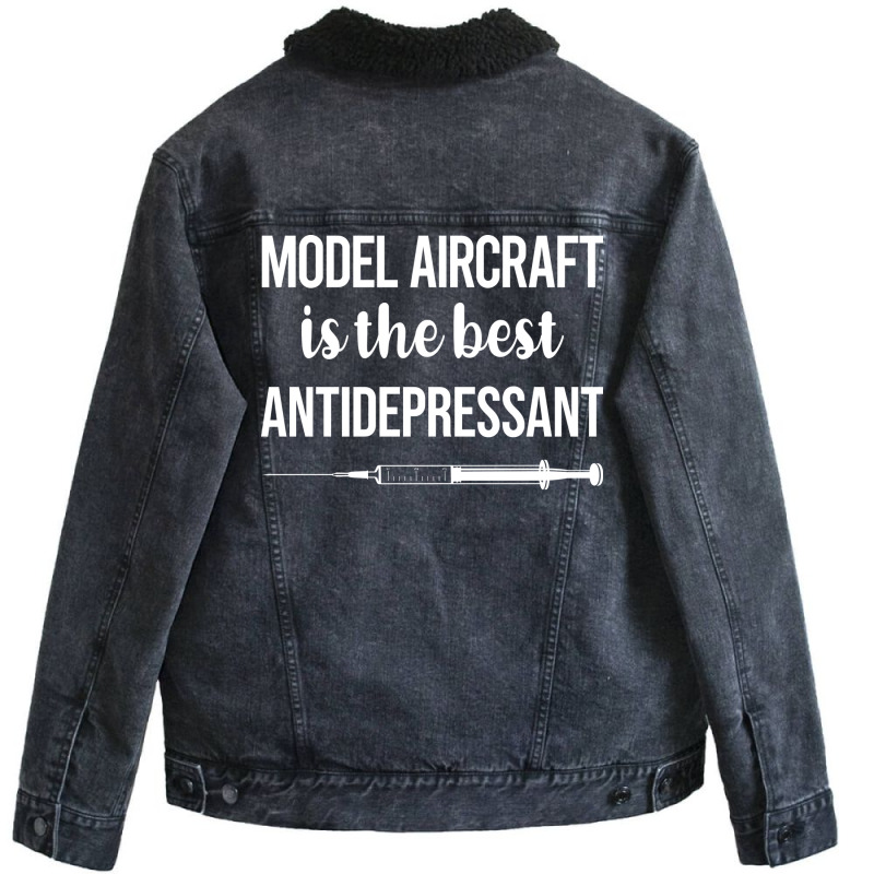 Antidepressant Model Aircraft Retro Unisex Sherpa-lined Denim Jacket | Artistshot