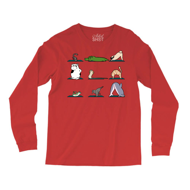 Animal Yoga Funny Long Sleeve Shirts | Artistshot