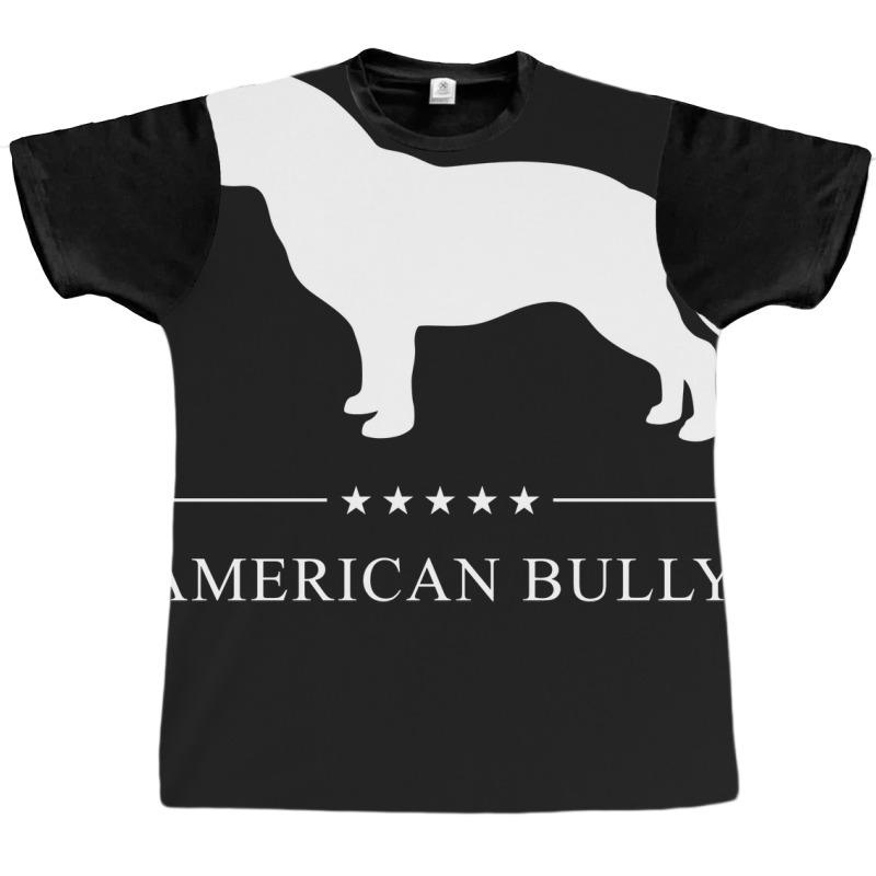 American Bully White Silhouette Summer Graphic T-shirt | Artistshot