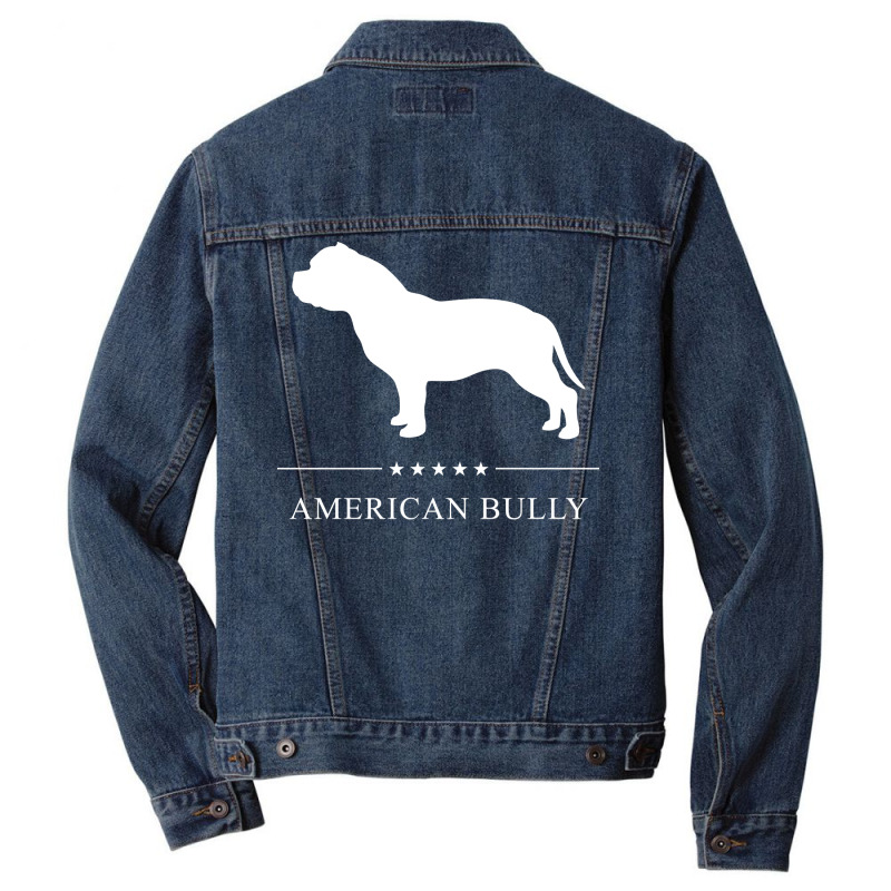 American Bully White Silhouette Summer Men Denim Jacket | Artistshot