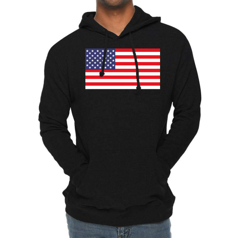 American Flag Hippie Lightweight Hoodie | Artistshot