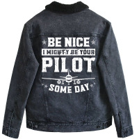 Airplane Pilots Stars Unisex Sherpa-lined Denim Jacket | Artistshot