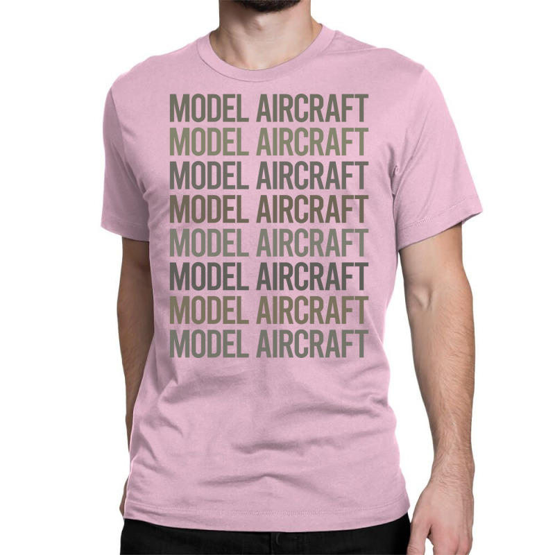 Gray Text Art Model Aircraft Girl Classic T-shirt | Artistshot