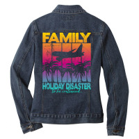 Family Holiday Disaster To Be Continued Funny Ladies Denim Jacket | Artistshot