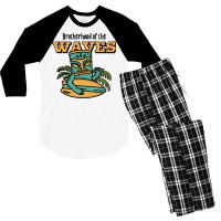 Brotherhood Of The Waves 70s Men's 3/4 Sleeve Pajama Set | Artistshot