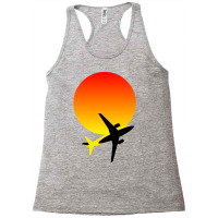 Minimalist Airplane And Sunset Silhouette Hipster Racerback Tank | Artistshot