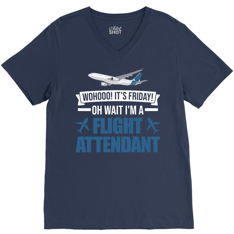 Flight Attendant Gift Stewardess Nostalgia V-neck Tee | Artistshot