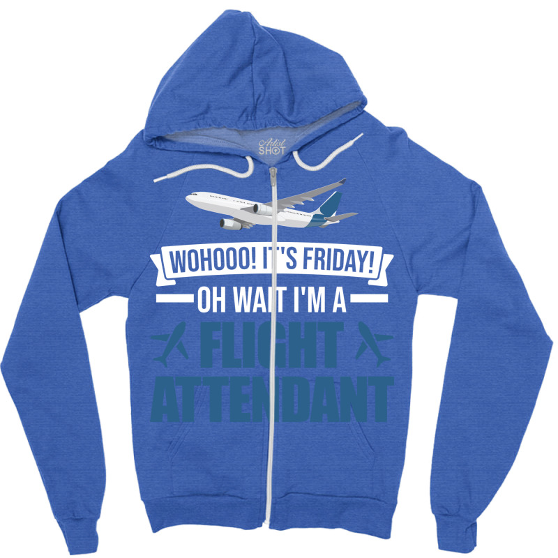 Flight Attendant Gift Stewardess Nostalgia Zipper Hoodie | Artistshot