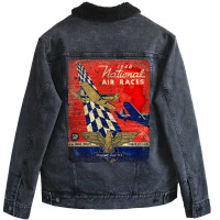 National Air Race 80s Unisex Sherpa-lined Denim Jacket | Artistshot