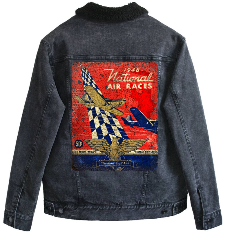 National Air Race 80s Unisex Sherpa-Lined Denim Jacket by adrikafraoua1 | Artistshot