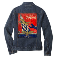 National Air Race 80s Ladies Denim Jacket | Artistshot