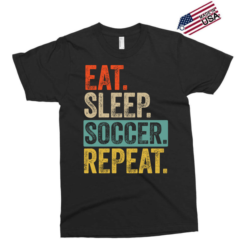 Eat Sleep Soccer Repeat Retro Vintage Nostalgia Qu Exclusive T-shirt by sbusiozald | Artistshot