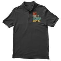 Eat Sleep Soccer Repeat Retro Vintage Nostalgia Qu Men's Polo Shirt | Artistshot