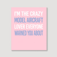 Funny Crazy Lover Model Aircraft 80s Portrait Canvas Print | Artistshot