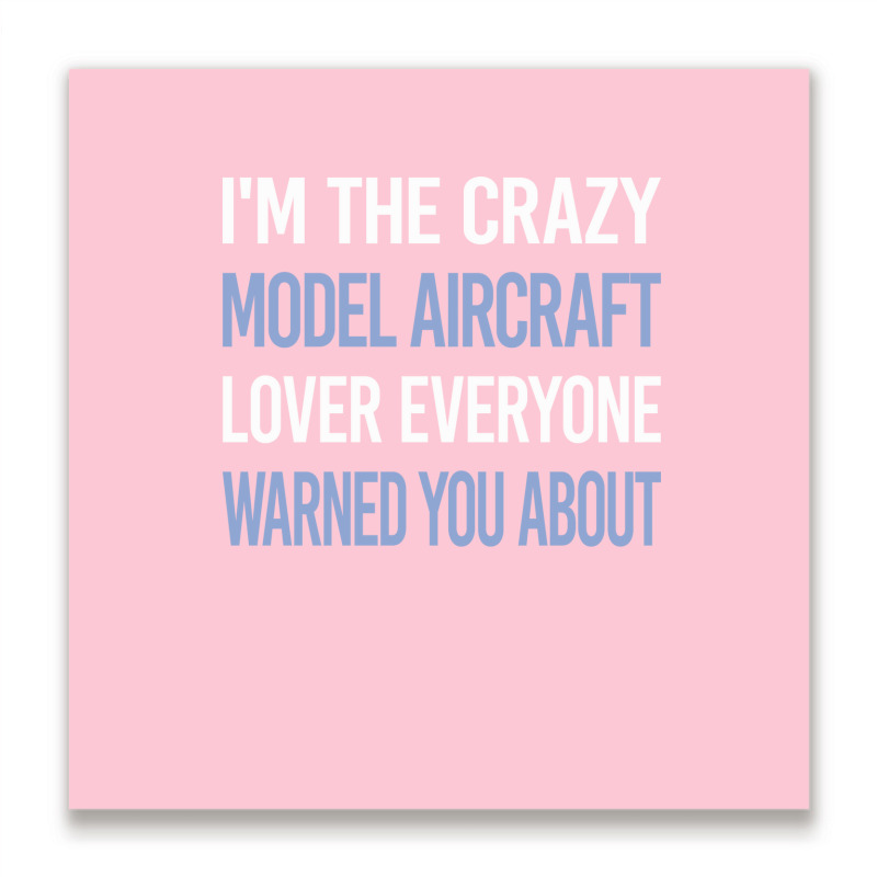 Funny Crazy Lover Model Aircraft 80s Metal Print Square | Artistshot