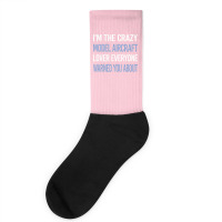 Funny Crazy Lover Model Aircraft 80s Socks | Artistshot