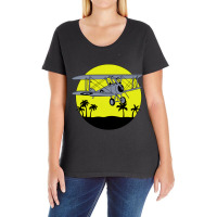 Sopwith Camel Art Deco Girl Ladies Curvy T-shirt | Artistshot