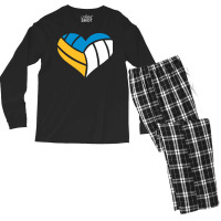 Beach Volleyball Heart Trending Men's Long Sleeve Pajama Set | Artistshot