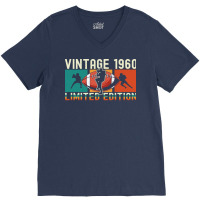 Footballs Birthday Limited Edition Vintage 1960 Su V-neck Tee | Artistshot