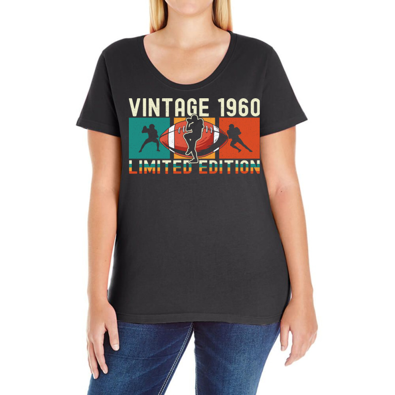 Footballs Birthday Limited Edition Vintage 1960 Su Ladies Curvy T-Shirt by dlamadjokict | Artistshot