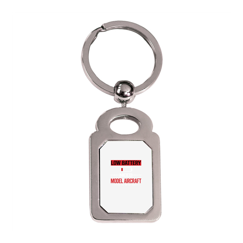 Low Battery Model Aircraft Aesthetic Silver Rectangle Keychain | Artistshot