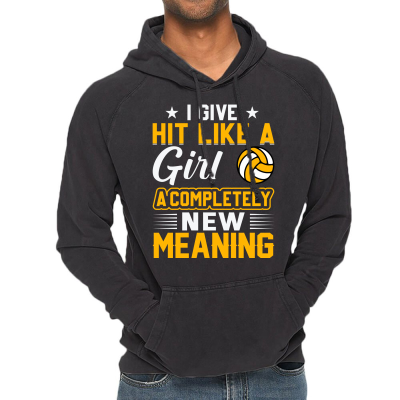 I Give Hit Like A Girl A Completely New Meaning Cu Vintage Hoodie | Artistshot