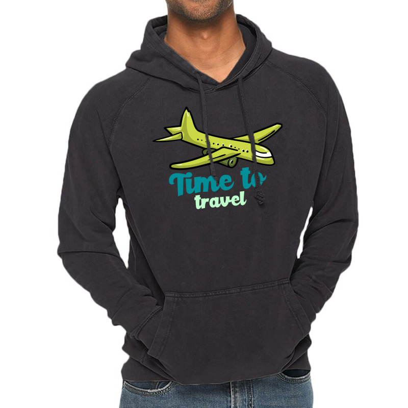 Time To Travel Girl Vintage Hoodie | Artistshot