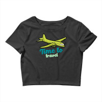 Time To Travel Girl Crop Top | Artistshot