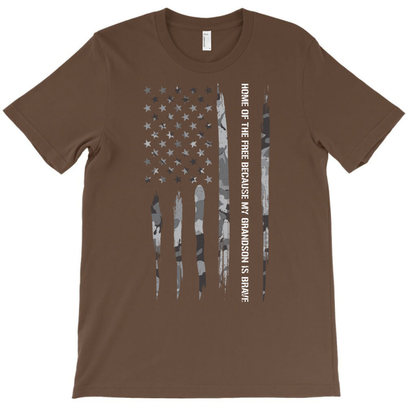 Home Of The Free Because My Grandson Is Brave Blue T-shirt | Artistshot