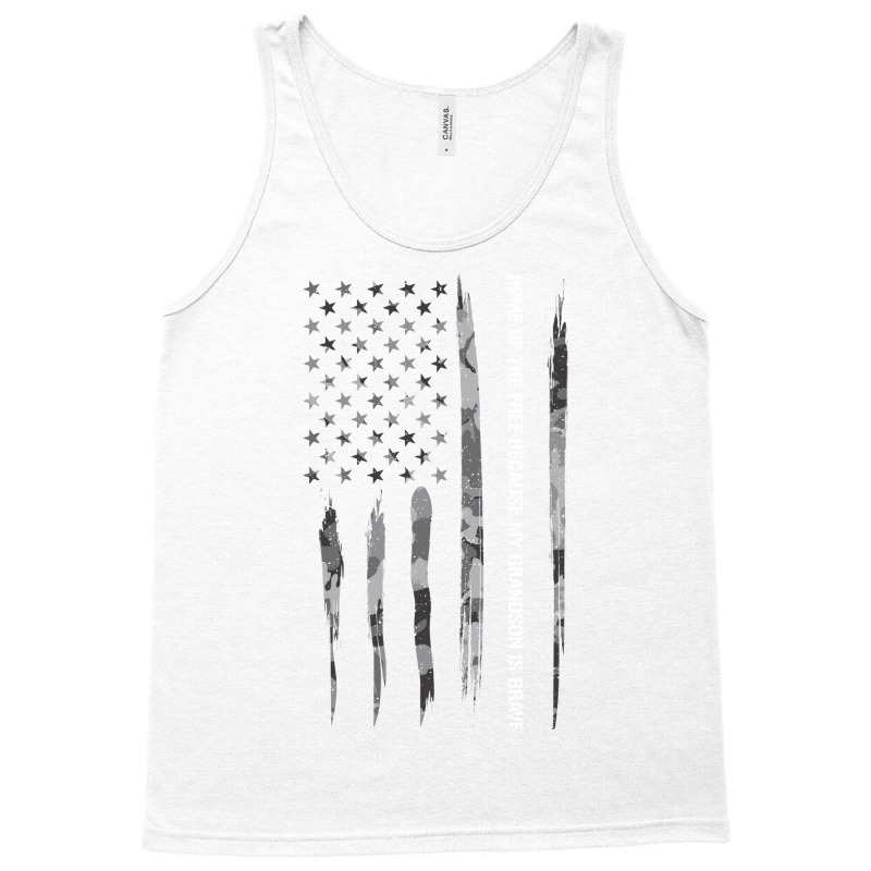 Home Of The Free Because My Grandson Is Brave Blue Tank Top | Artistshot