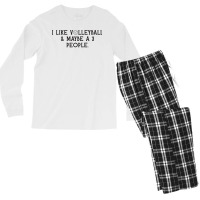 I Just Like Volleyball Maybe 3 People Love Men's Long Sleeve Pajama Set | Artistshot