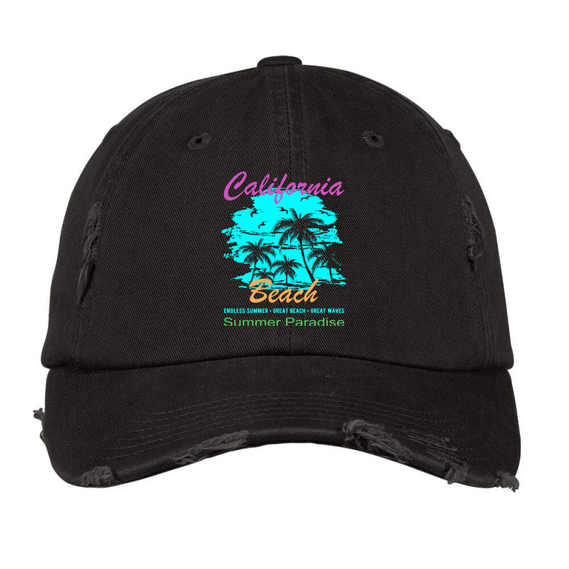 California Beach Summer Paradise Cute Vintage Cap by rolinghsgagv | Artistshot