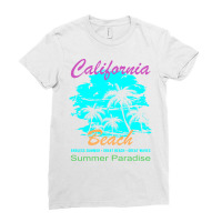 California Beach Summer Paradise Cute Ladies Fitted T-shirt | Artistshot