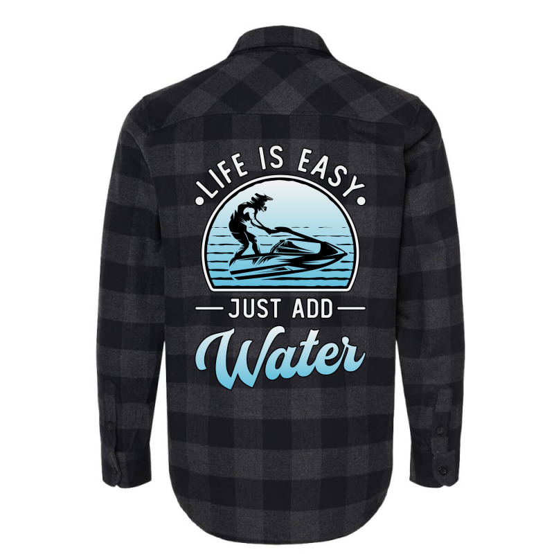 Jet Ski Life Is Easy Jet Skiing Water Sport Jetski Flannel Shirt by sbusiozald | Artistshot